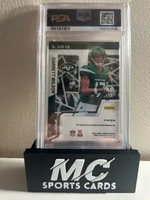 2022 Garrett Wilson Mosaic Rookie Auto PSA 9 back